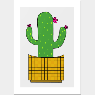 Cute Cactus Design #33: Flower Celebration Cactus Posters and Art